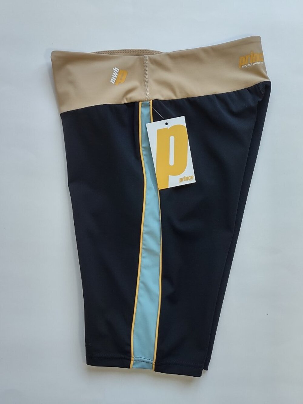 Prince x Melissa Wood Health Black & Colorblock Bike Shorts Size Medium NWT - Picture 2 of 10
